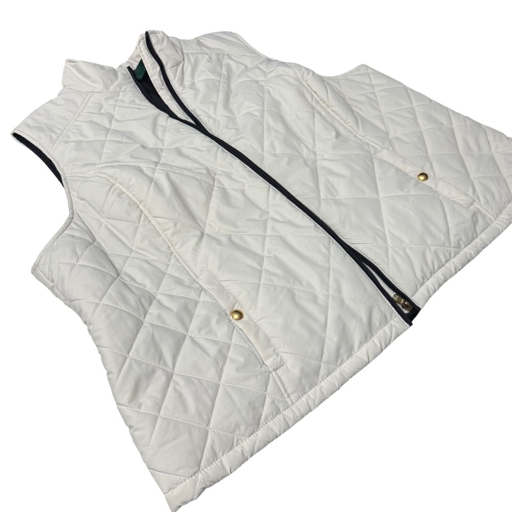 Lauren Ralph Lauren Womens 3X White Quilted Full Zip Puffer Vest Mock Neck - Picture 8 of 8